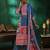 floral printed mirror work linen kurta with trousers & dupatta