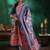 floral printed mirror work linen kurta with trousers & dupatta