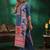 floral printed mirror work linen kurta with trousers & dupatta