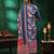 floral printed mirror work linen kurta with trousers & dupatta