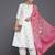 floral printed regular sequinned kurta with salwar & dupatta