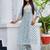 ethnic motifs printed round neck a-line kurta with salwar