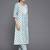 ethnic motifs printed round neck a-line kurta with salwar