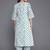 ethnic motifs printed round neck a-line kurta with salwar
