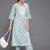 ethnic motifs printed round neck a-line kurta with salwar