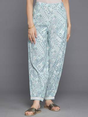 ethnic motifs printed round neck a-line kurta with salwar 8