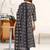 women ethnic motifs printed regular cotton blend kurta with trousers & with dupatta