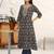 women ethnic motifs printed regular cotton blend kurta with trousers & with dupatta