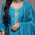 ethnic motifs embroidered straight kurta with trousers & dupatta
