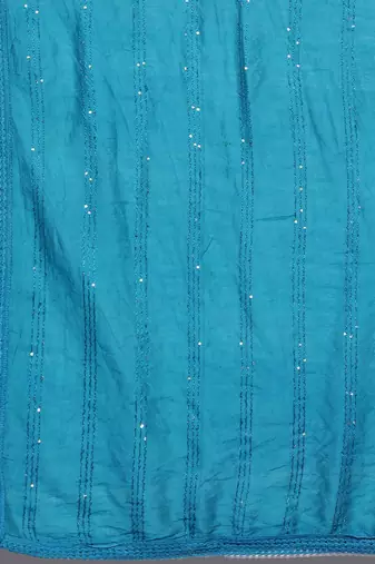 ethnic motifs embroidered straight kurta with trousers & dupatta
