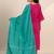 floral yoke design v-neck zari straight kurta with trousers and dupatta