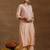 ethnic embroidered sequinned u-neck straight kurta with trouser and dupatta