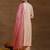 ethnic embroidered sequinned u-neck straight kurta with trouser and dupatta