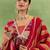 floral printed v-neck sequinned a-line kurta with salwar & dupatta