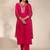 women embroidered regular kurta with trousers & with dupatta