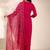women embroidered regular kurta with trousers & with dupatta