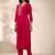 women embroidered regular kurta with trousers & with dupatta