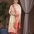floral printed keyhole neck straight kurta with trousers & dupatta