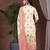 floral printed keyhole neck straight kurta with trousers & dupatta