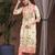 floral printed keyhole neck straight kurta with trousers & dupatta