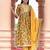 floral printed empire sequinned a-line kurta with trousers & dupatta