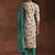 floral printed notched neck straight kurta with trousers & dupatta