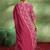 womens pink printed anarkali kurta with churidar & dupatta