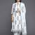 floral printed mandarin collar straight kurta with trousers & dupatta