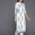 floral printed mandarin collar straight kurta with trousers & dupatta