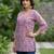 Lavender  pure cotton printed tunic for women