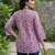 Lavender  pure cotton printed tunic for women