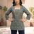 Green  pure cotton printed tunic for women