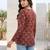 Maroon  pure cotton printed tunic for women