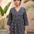 Black  pure cotton printed tunic for women