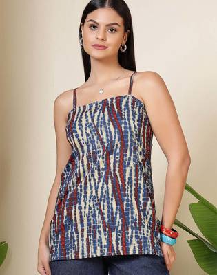 Multi  pure cotton printed tunic for women 1