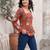 Maroon  pure cotton printed tunic for women