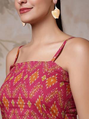 Multi  pure cotton printed tunic for women 3