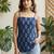Blue  pure cotton printed tunic for women