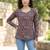 Multi  pure cotton printed tunic for women