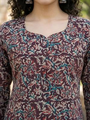 Multi  pure cotton printed tunic for women 3