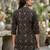 Black  pure cotton printed tunic for women