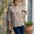 White  pure cotton printed tunic for women