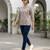 White  pure cotton printed tunic for women