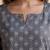 Grey  pure cotton printed tunic for women