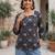 Black  pure cotton printed tunic for women