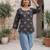 Black  pure cotton printed tunic for women