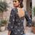 Black  pure cotton printed tunic for women