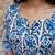 Blue  pure cotton printed tunic for women