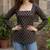 Black  pure cotton printed tunic for women