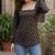 Black  pure cotton printed tunic for women